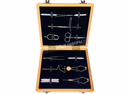 Набор инструментов для вязания мушек AIRFLO Fly Tying Tools In Wooden Case