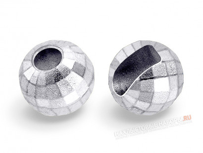 Вольфрамовые головки FLY-FISHING Faceted Slotted Tungsten Beads Silver